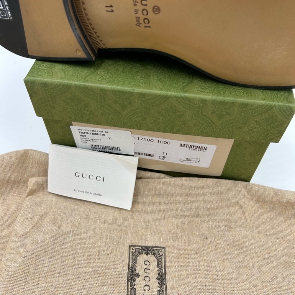 Men’s Gucci interlocking GG leather loafers size 11 made in Italy - Picture 13 of 13